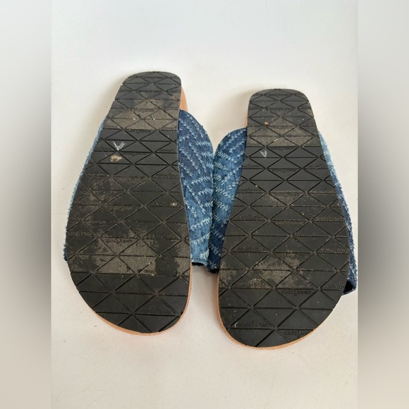 Minnetonka denim double strap Arizona style sandals women’s size 8 - Picture 5 of 6